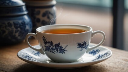 Fototapeta premium Tea in a white cup