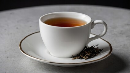 Obraz premium Tea in a white cup