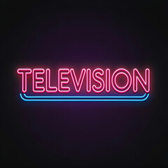 television neon logo