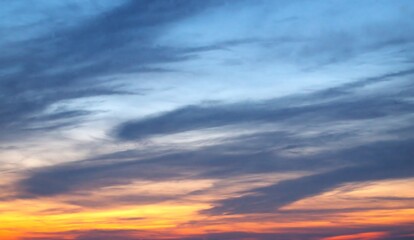 Colorful sky. A beautiful view of the firmament.