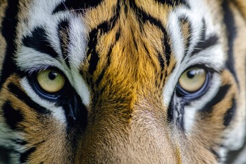 A Close Up View Of A Tigers Intense Eyes