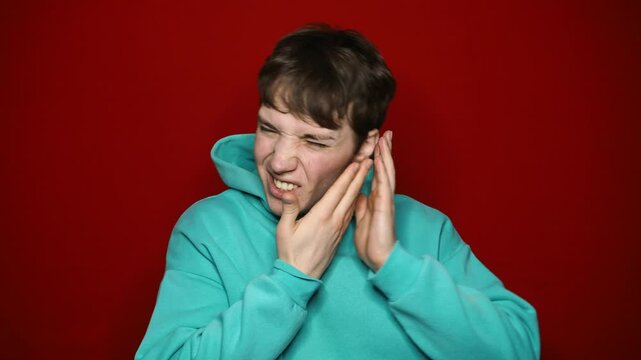 Attractive young man with health problems.