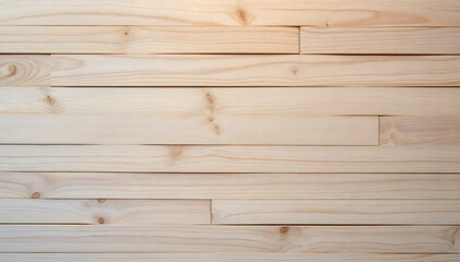 Fototapeta premium light wooden plank wall with horizontal patterns and natural wood grain 