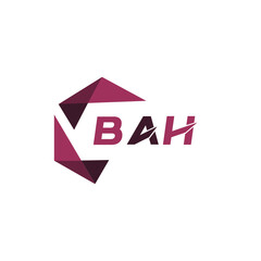 BAH creative minimalist letter logo. BAH unique vector initials alphabet letter logo design