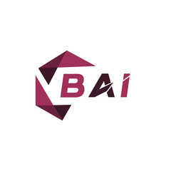 BAI creative minimalist letter logo. BAI unique vector initials alphabet letter logo design