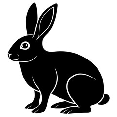 rabbit silhouette vector illustration