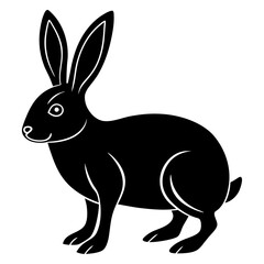 rabbit silhouette vector illustration