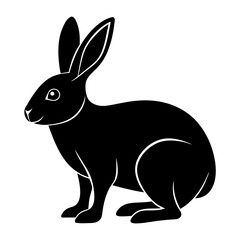 rabbit silhouette vector illustration