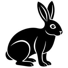 rabbit silhouette vector illustration