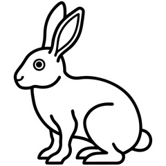Obraz premium rabbit line art vector