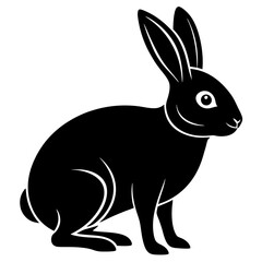 rabbit silhouette vector illustration