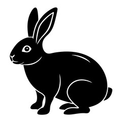 rabbit silhouette vector illustration