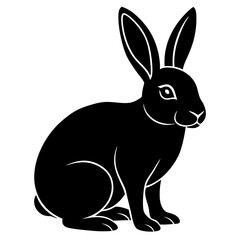 rabbit silhouette vector illustration