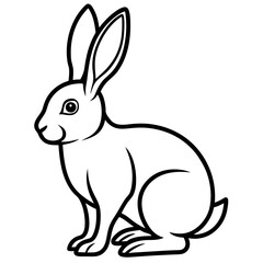 rabbit line art vector