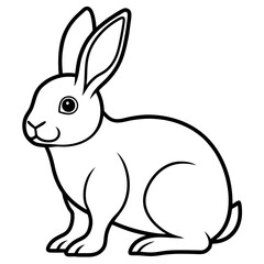 rabbit line art vector