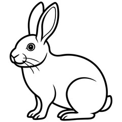 rabbit line art vector