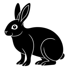Obraz premium rabbit silhouette vector illustration