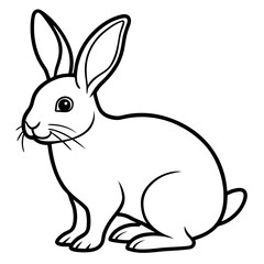 rabbit line art vector