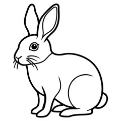 rabbit line art vector