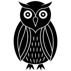 owl silhouette vector illustration