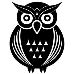 owl silhouette vector illustration