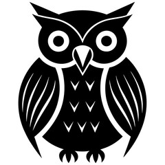 owl silhouette vector illustration