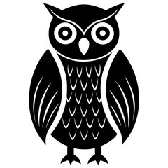 owl silhouette vector illustration