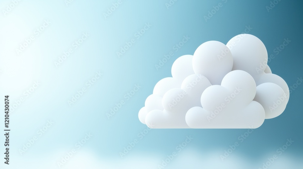Poster cloud computing concept with copy space abstract digital environment blue background technology visu