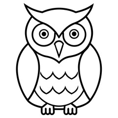 owl line art vector 