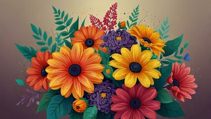 bouquet of colorful flowers