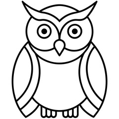 owl line art vector 