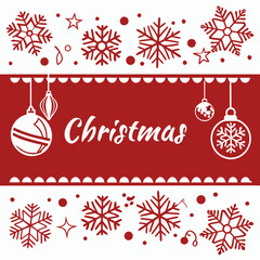 christmas balls with snowflakes