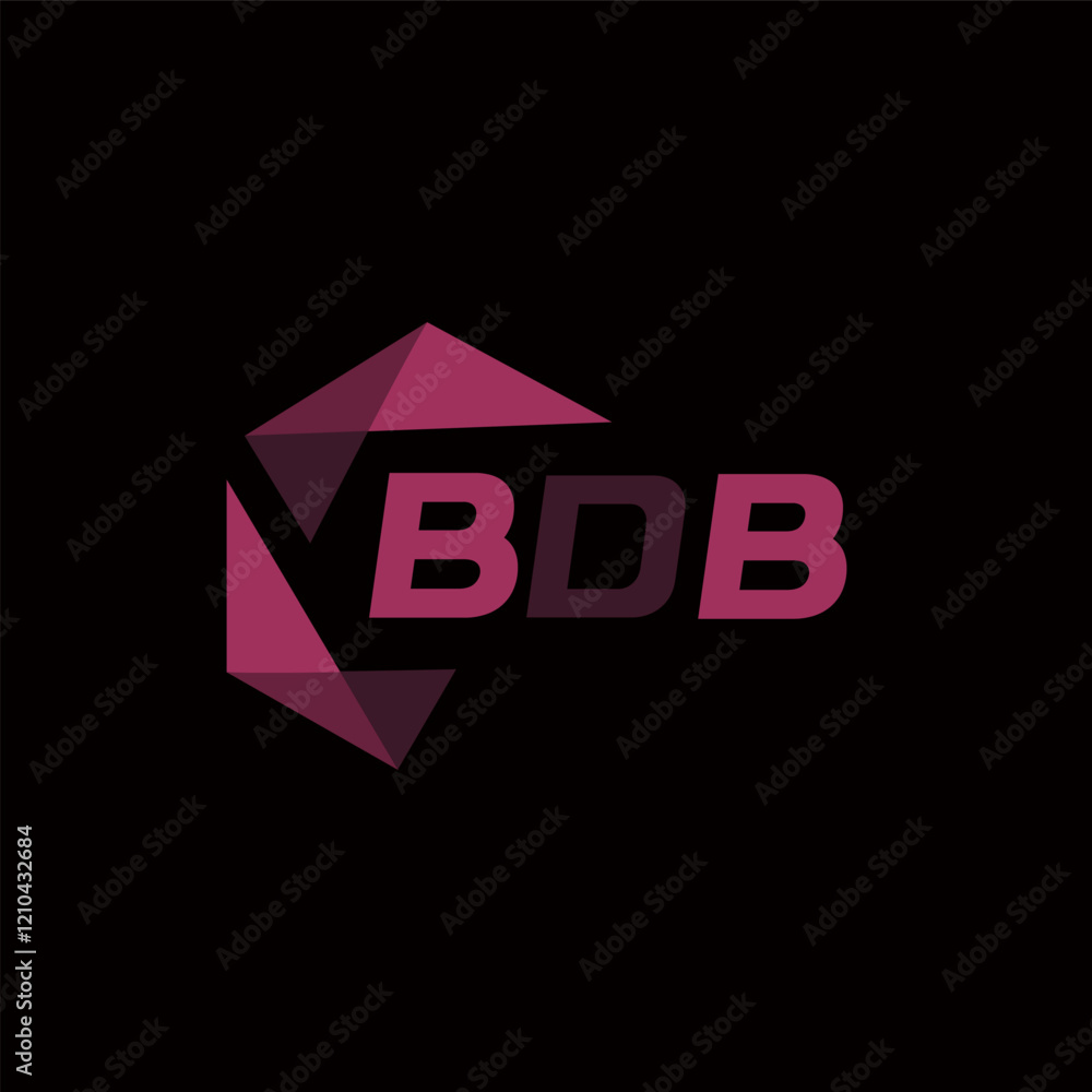 Fototapete bdb creative minimalist letter logo. bdb unique vector initials alphabet letter logo design