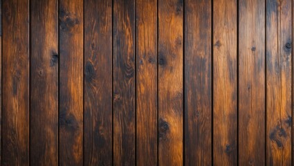 Obraz premium Rich brown wooden plank texture background display