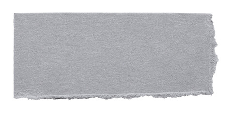Grey gray cut out torn piece of blank paper note cardboard with texture and copy space for text,...