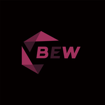 BEW creative minimalist letter logo. BEW unique vector initials alphabet letter logo design