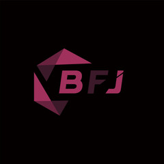 BFJ creative minimalist letter logo. BFJ unique vector initials alphabet letter logo design
