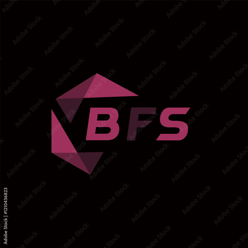 Fototapete bfs creative minimalist letter logo. bfs unique vector initials alphabet letter logo design