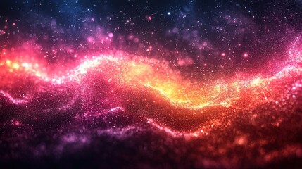 Fototapeta premium Vibrant Cosmic Waves of Colorful Light