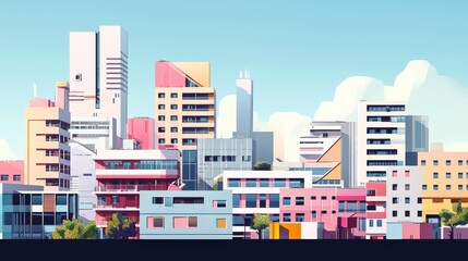 Obraz premium realistic postmodern architecture or city scape