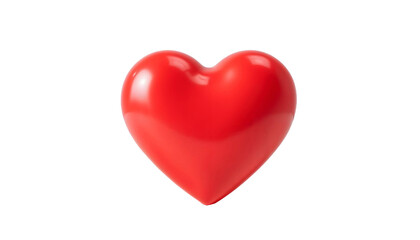 red heart isolated on white