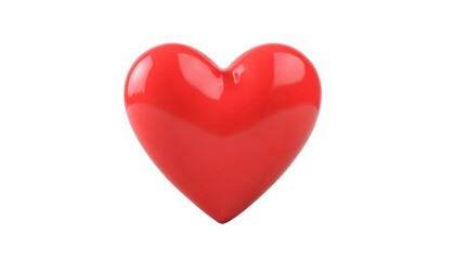 red heart isolated on white
