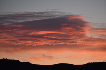 sunset in the mountains
