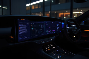 Innovative car cockpit design showcasing advanced technology and user interface