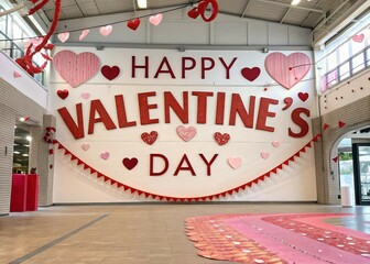 Happy valentine day text. Generative AI