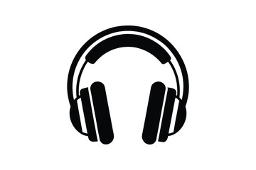Fototapeta premium Headphones icon isolated on white background, audio device 