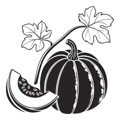 Gourd vector silhouette black design white background