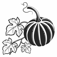 Gourd vector silhouette black design white background