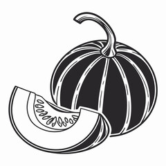 Gourd vector silhouette black design white background