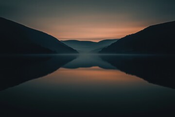 Fototapeta premium Subtle gradients blending into dark tones reflecting quiet introspection